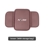 Car Armrest Pad Center Console Arm Rest Box Cover Protective Mat For Hyundai NLine I30 I20 I10 Venue Veloster Tucson Accent Kona