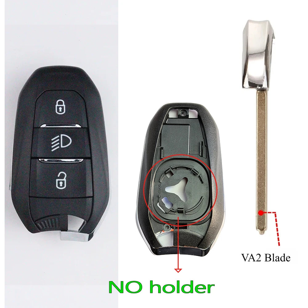 3 4 BT Car Key Fob Case Shell Housing for Peugeot 308 408 508 2008 3008 4008 5008 for lifestyle view