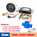 40-120 Celsius Car 52mm Water Temperature Gauge with Adaptor Joint Pipe | Racing 12 additional angle