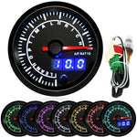 2" 52mm 7 Colors LED Dual Display Car Gauge Set | Boost Water Oil Temp Pressure Voltme close-up view