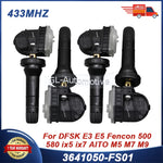4PCS 433MHz TPMS Tire Pressure Monitoring Sensor | Compatible with DFSK Landian E3 E5 Fencon 500 580