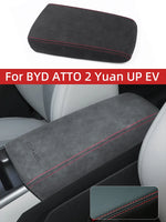 Suede Leather Car Center Console Armrest Box Cover for BYD ATTO 2 Yuan up EV S1 Pro 2025-2026 Interior Accessories Pad