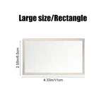 Car Sun Visor Makeup Mirror Stainless Steel Auto Rearview Mirror Self-adhesive Vanity Mirror Car Interior Cosmetic Mirror