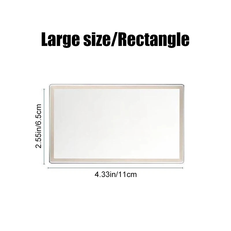 Car Sun Visor Makeup Mirror Stainless Steel Auto Rearview Mirror Self-adhesive Vanity Mirror Car Interior Cosmetic Mirror