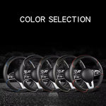All Seasons Leather Diamond Steering Wheel Cover Universal Fit for 14 .5-15 Inch Du additional angle