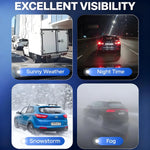 12" Rearview Mirror Dash Cam | 5MP, Dual Lens, Night Vision, Wide Angle close-up view