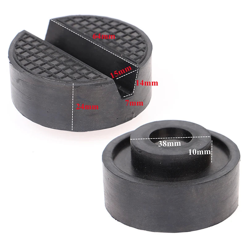 New··1Pc Car Lift Jack Stand Rubber Pads Black Rubber Slotted Floor Jack Pad additional angle