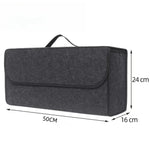 Car Trunk Soft Organizer Felt Storage Box | Large Anti-Slip Car Boot Storage Bag lifestyle view