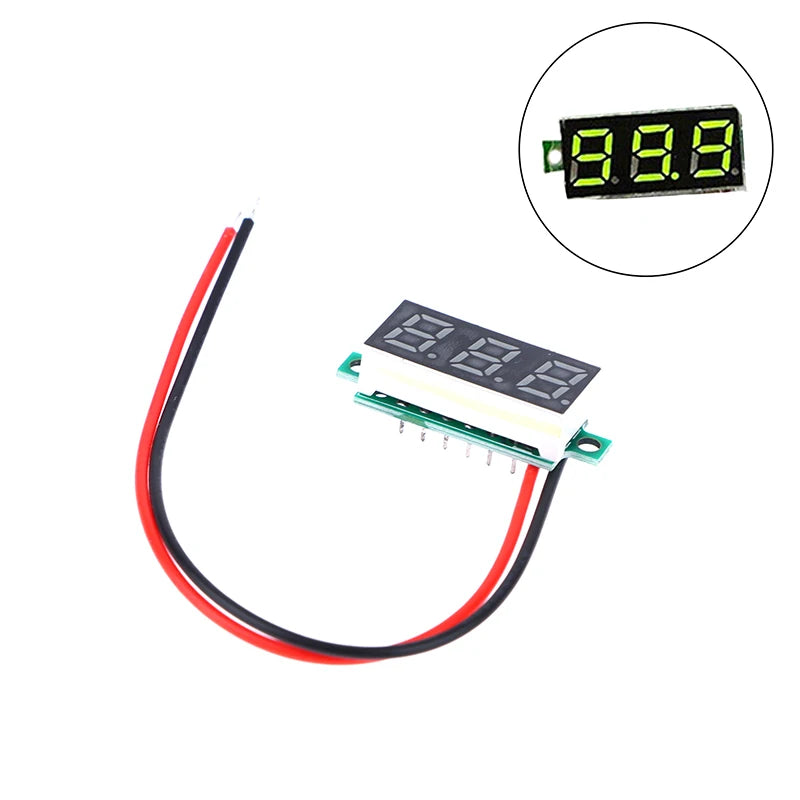 【DC5-30V Voltage Meter 0.28Inch LED Digital Voltmeter Auto Car Mobile Power Voltage Tester Detector Red Green Blue Yellow】