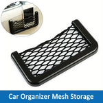 Car Storage Bag Mesh Bag Car Universal Organizer Mesh Storage Bag Auto Paste Net Storage Bag Hanging
