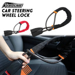 KEBIDUMEI Car Anti-Theft Seat Belt Lock Steering Wheel Lock Reinforced Steel Cable Lock Universal De