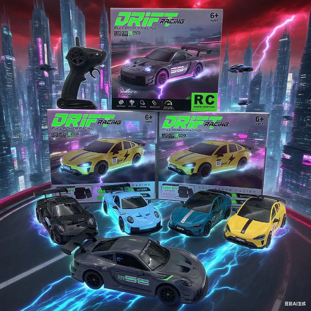 2026 New, Limited Edition Rc Drift GT3 RS 911 mi SU7 1:24 Drift Racing Car, Kids Gift alternate view
