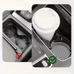 2-Piece Silicone Car Coasters – Non-Slip, Heat-Resistant, Interior Accessories, Gray & close-up view