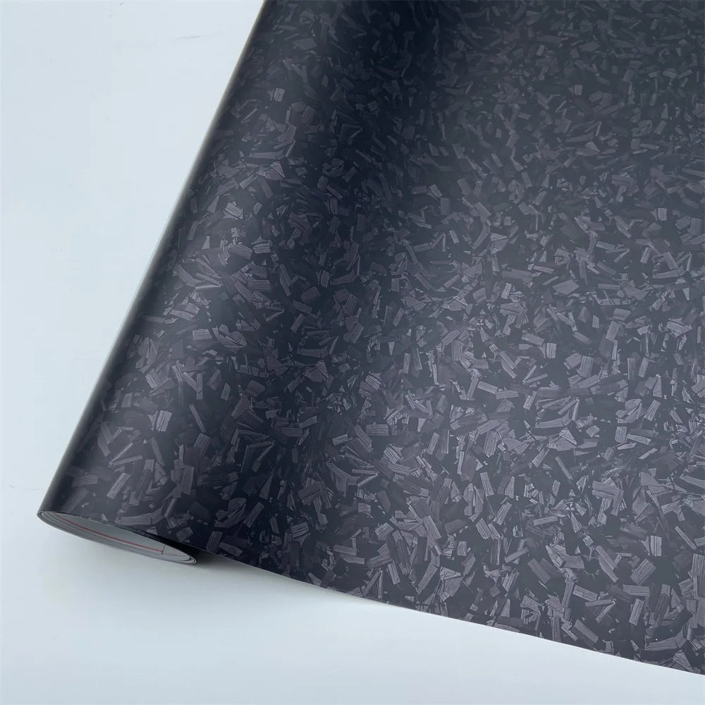 Forged Carbon Fiber Vinyl Wrap Black Cosmic Hex Glossy Ghost Car Vinyl Film For Auto alternate view