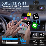WIFI 3 Lens Dash Cam | 1080P Car DVR Front Rear Interior Recorder with Night Vision detail view