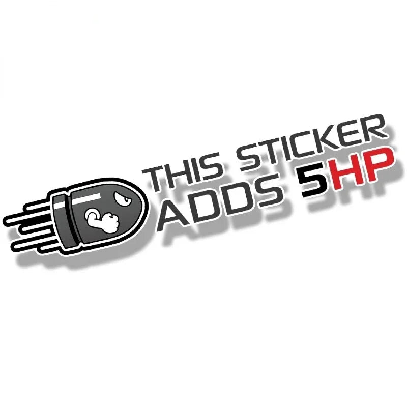 Car Stickers Creative Plus Horsepower Body Stickers + 100HP Full of Blood Scratches Decorative Stickers