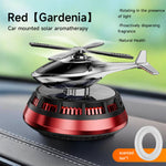 Solar Powered Air Freshener | Airplane Helicopter Rotatable Car Dashboard Decoration close-up view