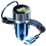 EDEBA Metal USB Car Charger with Type C Cable | 12V Super Fast Vehicle Adapter 2 in 1 alternate view