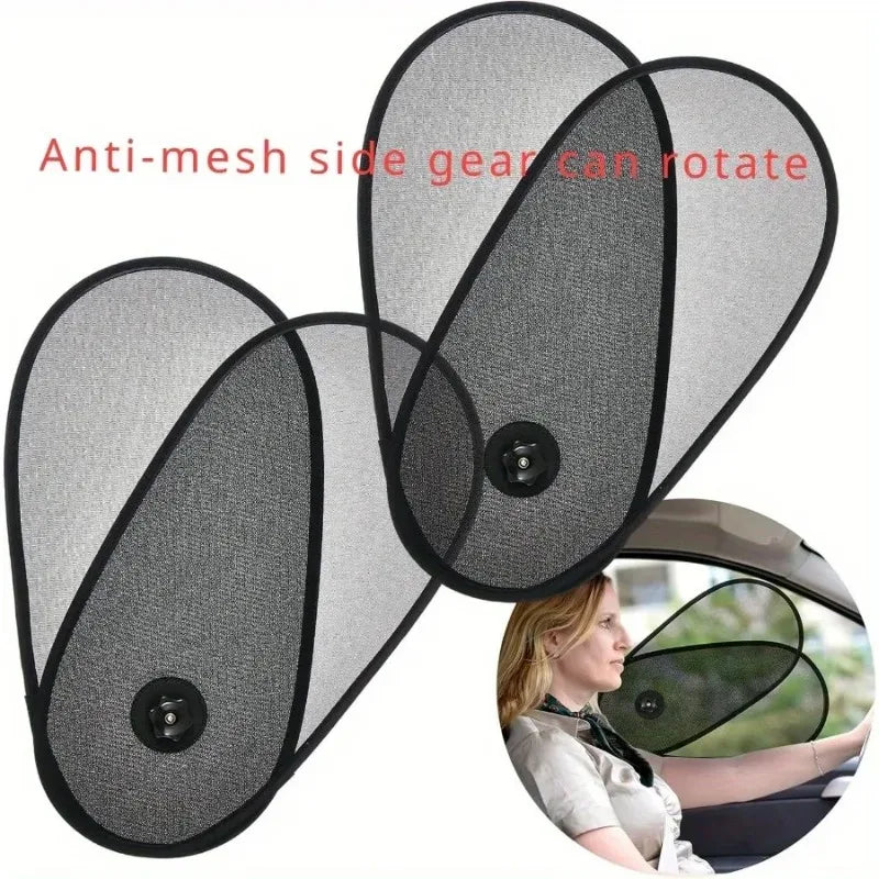 2-Piece or 4-Piece Car Window Sun Shade Set | Adjustable Rotatable Side Window Sun additional angle