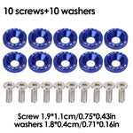 JDM Style Car Fender Washer License Plate Bolt M6 Screw Aluminum Gasket Engine Bay Dre close-up view