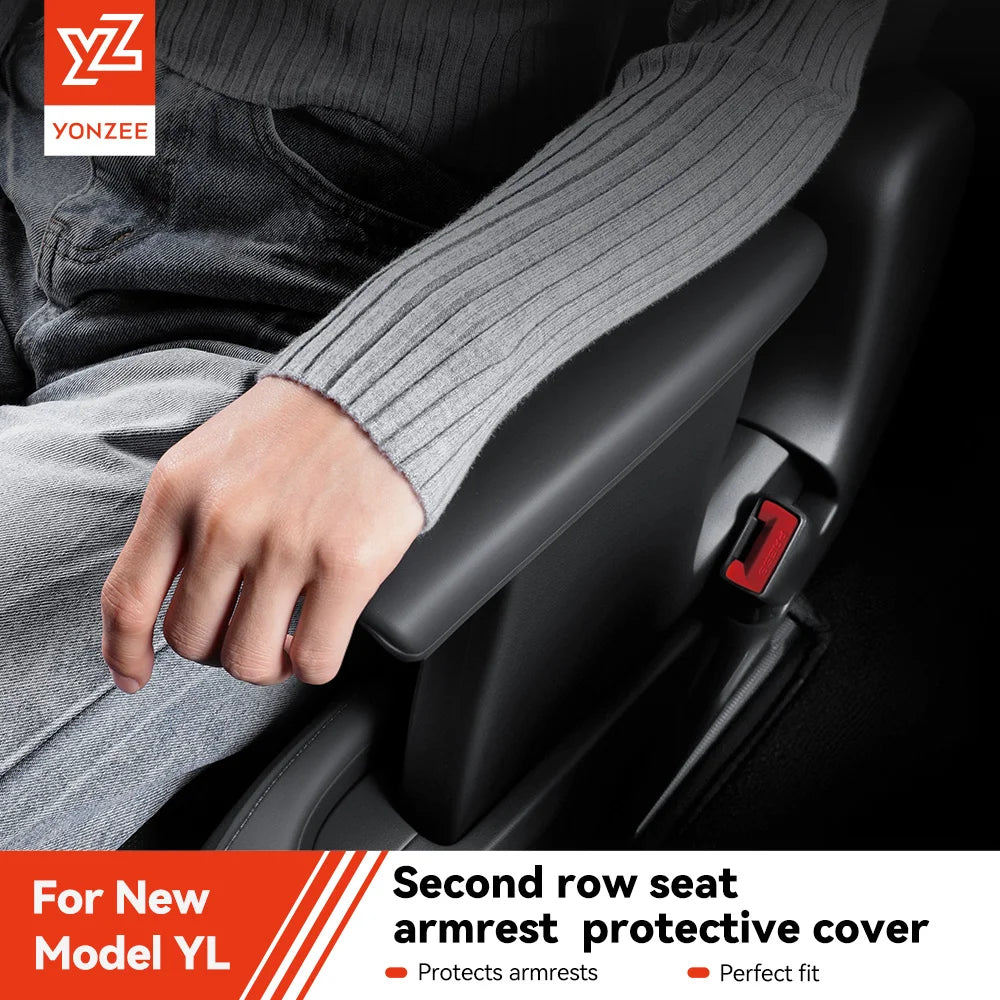 YZ For Tesla New Model YL 2025+ Silicone Second Row Seat Armrest Cover Car Interior Protective Cover
