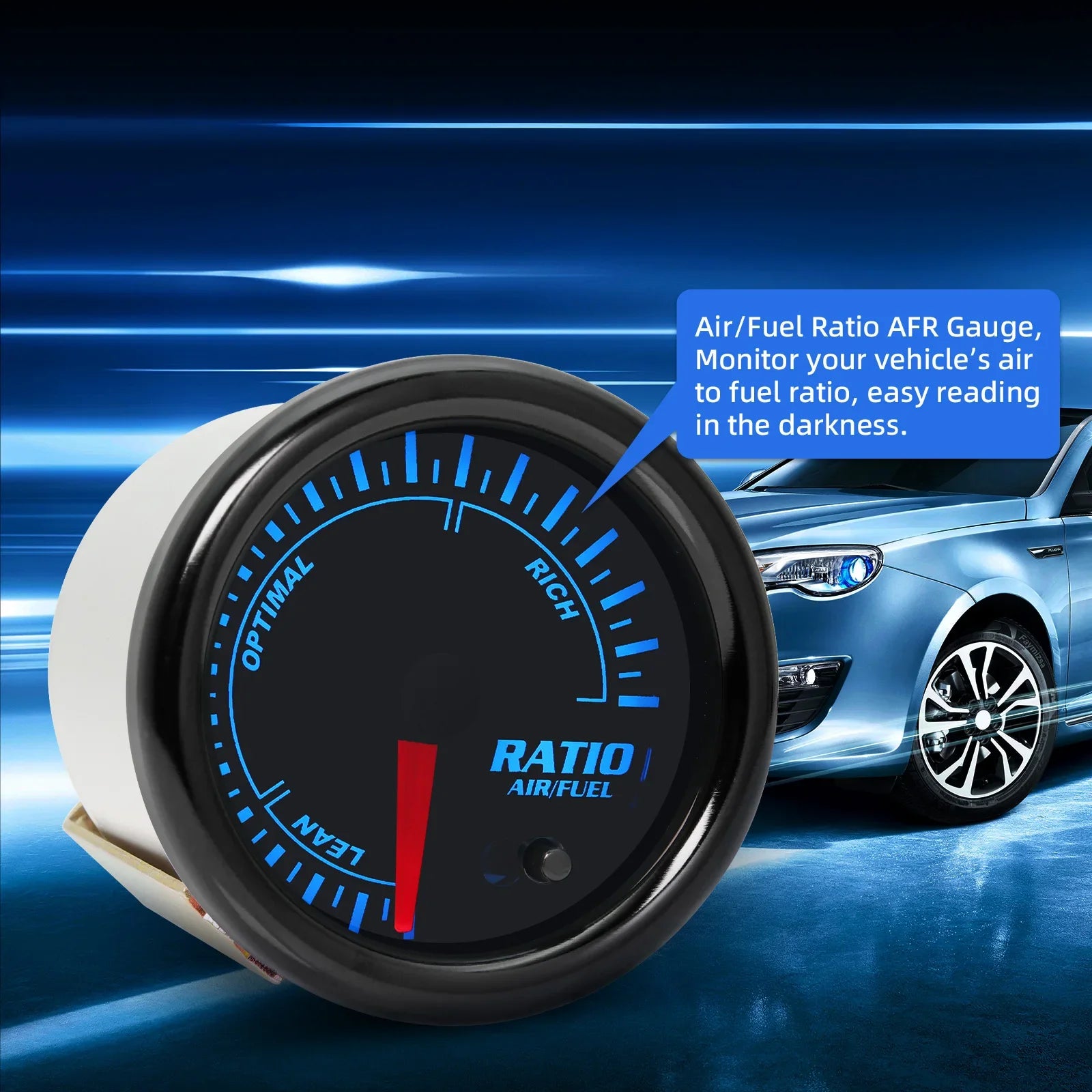 12V 52mm 7 Colors Backlight Digital Car Gauge Boost Psi Water Temp Oil Temp Oil Pressure Voltmeter Fuel Press Tachometer Meter