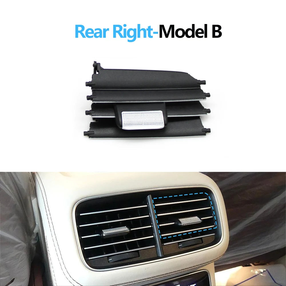 Car Rear Console Air Vent Outlet Grille AC Tab Clip Repair Kit Outer Frame For Benz  GLS GLE W167 350 400 450 500 580 2020-2025