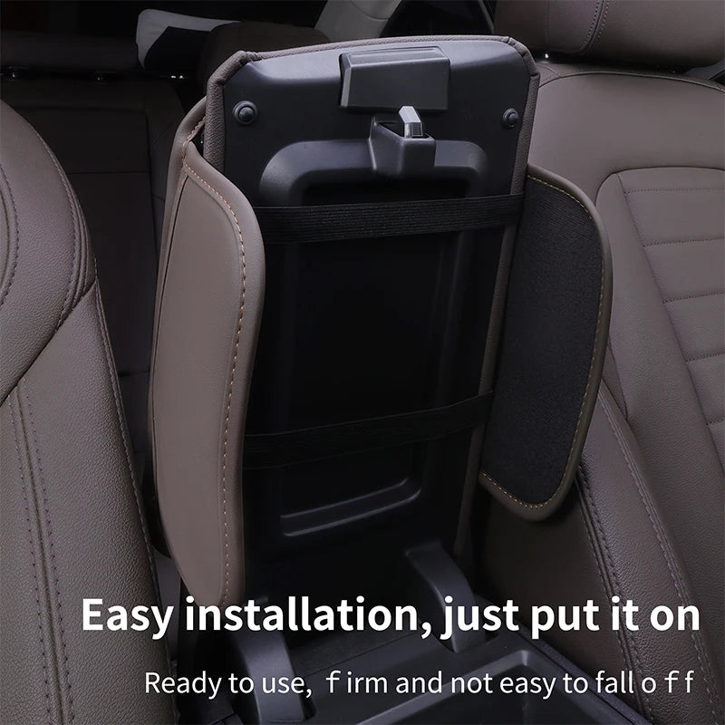 Car Arm Rest Box Expander Cushion Thicken Luxury Center Console Storage Bag Protect Cover Memory Foam Armrest Pad Accessories