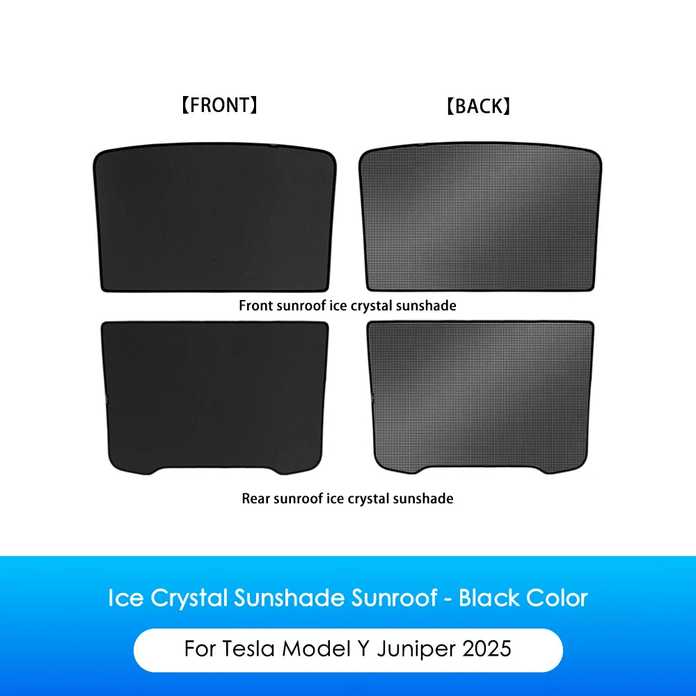 For Tesla Model Y Juniper 2025 Sunshade | Car Ice Cloth Buckle Sun Roof Visor alternate view