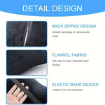 Black Bone-Shaped Car Neck Pillow with Smiley Face close-up view