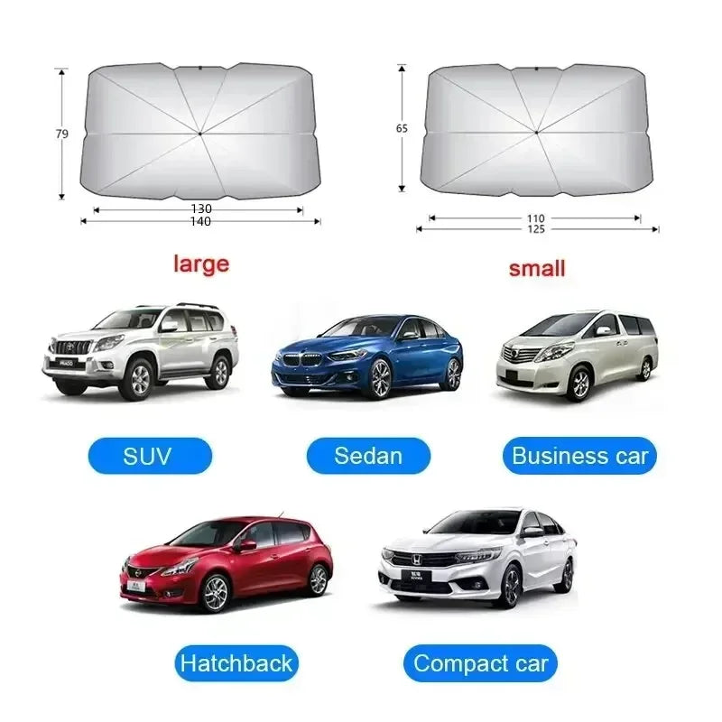 Car Sunshade for Front Windshield and Side Windows | Waterproof Car Interior Sun Prote close-up view
