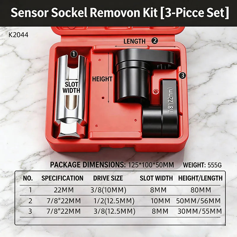 Universal Oxygen Sensor Socket Set O2 Lambda Sensor Removal Tool Kit Automotive Wrenc lifestyle view