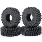 Rubber Mud Terrain Tires 4PCS 1.0" for 1/18 1/24 Axial SCX24 TRX4M Micro Crawler close-up view