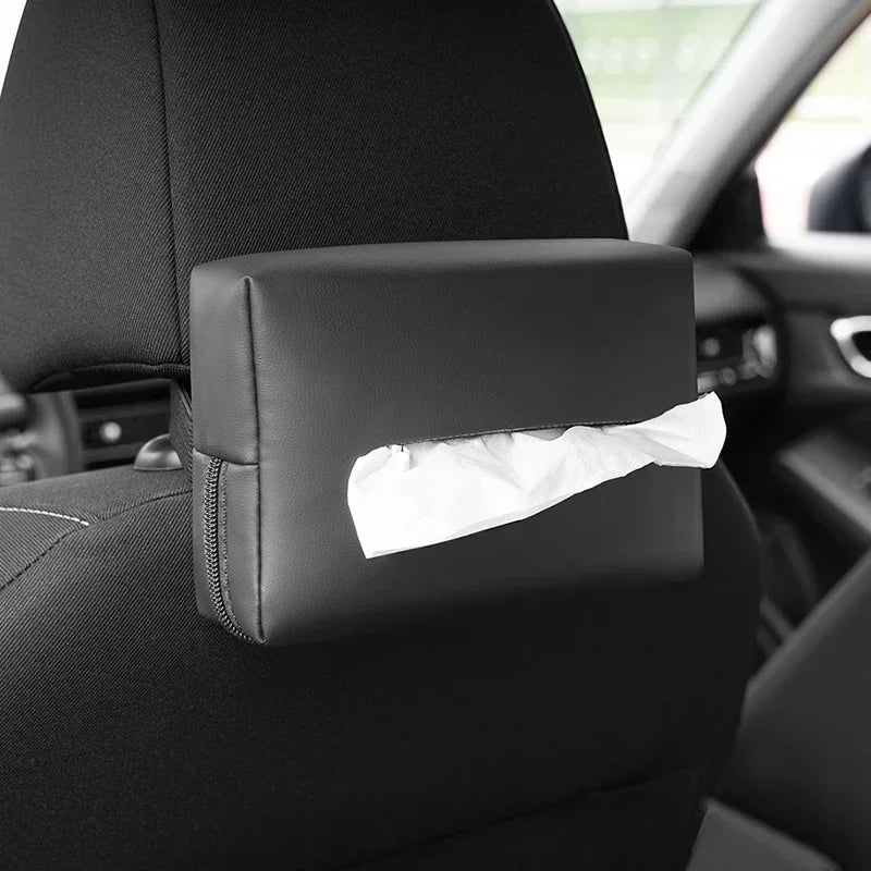 Car Tissue Box, Sunshade Seat Backrest Suspension Tissue Box, Car Armrest Box, Tissue Storage Box, Car Storage and Organization