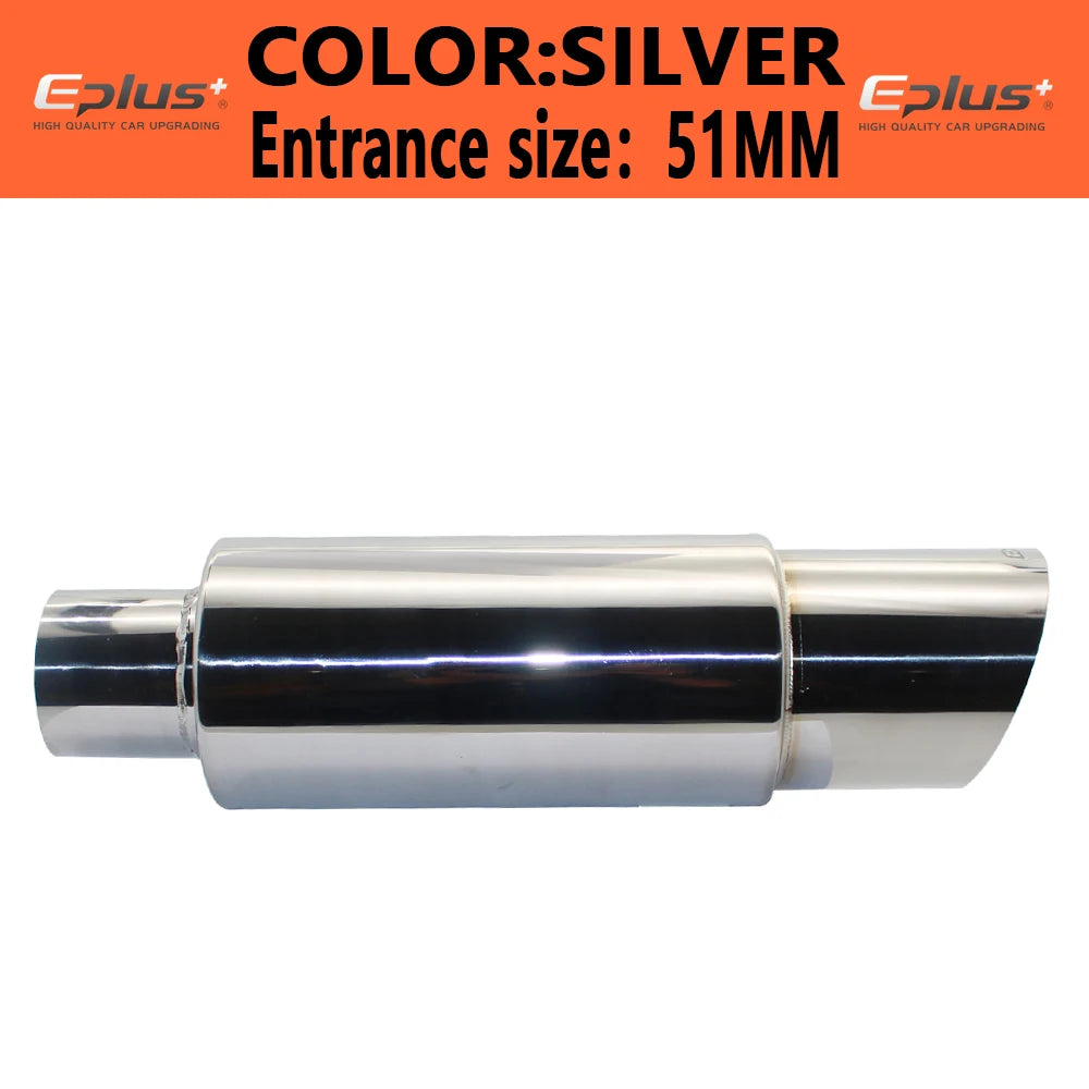 EPLUS Car and Motorcycle Exhaust Pipe Muffler Tail Pipe | Universal Stainless Steel Exha detail view