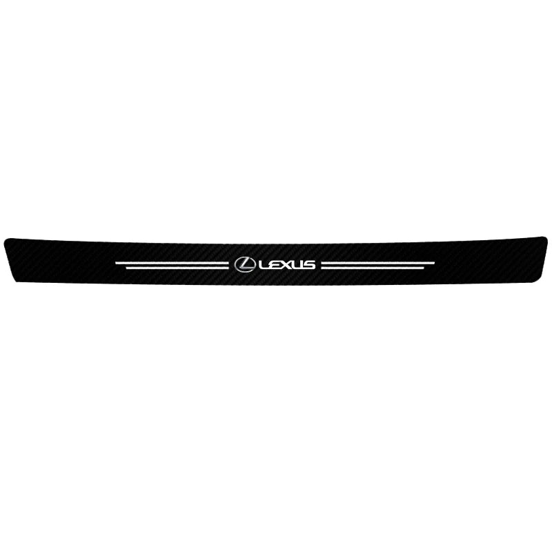 Carbon Fiber Car Door Sill Scuff Plate Stickers | Scratch Protection for Lexus close-up view