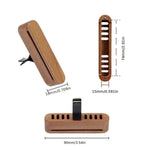 Natural Solid Wood Car Perfume Lasting Aroma with 10 Refill Sticks Air Freshener Car Diffuser Vehicle Use