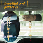 Cross pendant rosary necklace - religious style, stylish accessory for everyday dec additional angle