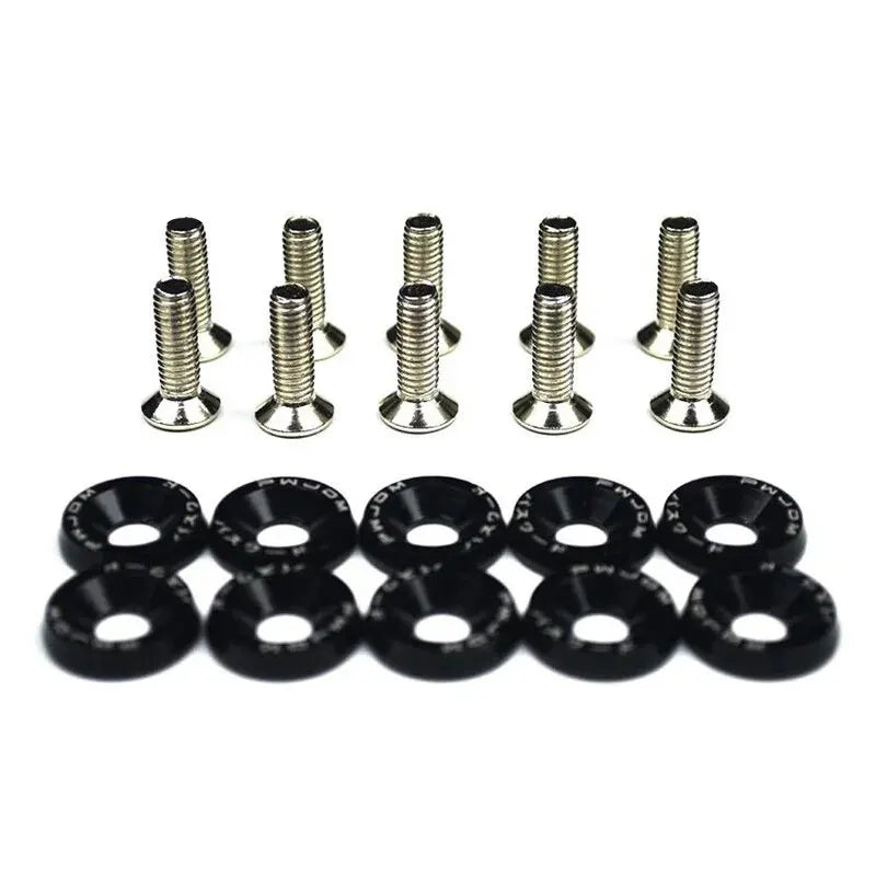 10 PCS M6 Car Modified Fasteners Fender Washer Bumper Engine Concave Screws Fender additional angle