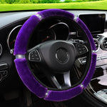 Shiny Leather Car Steering Wheel Cover Suitable for 14.5 - 15 Inch Car Interior Access close-up view