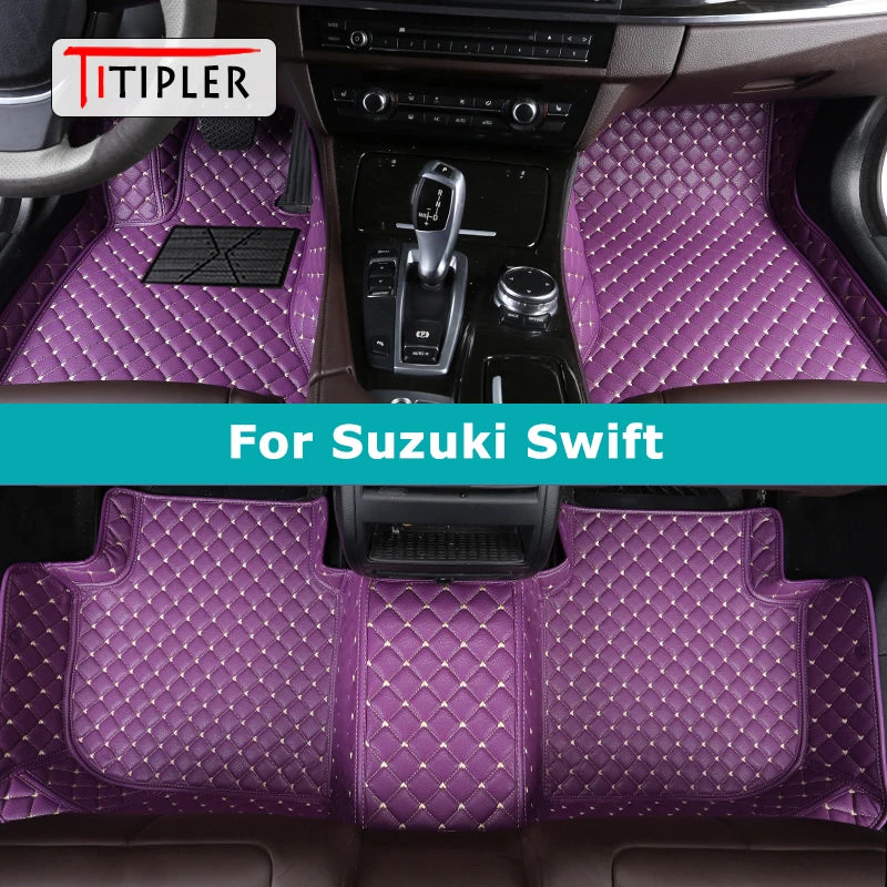 TITIPLER Custom Car Floor Mats For Suzuki Swift Auto Carpets Foot Coche Accessorie