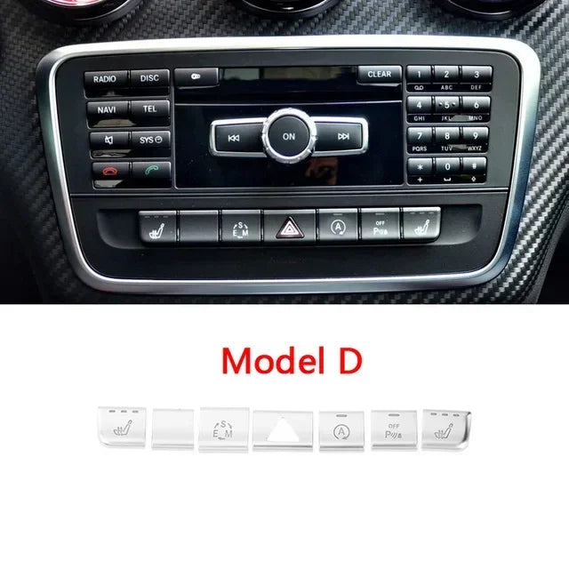 Car Console Air Conditioner Buttons Decals Trim For Mercedes Benz GLA X156 CLA C117 A B Class W176 W246 Auto Interior Stickers