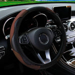 Car Decoration PU Carbon Fiber Leather Car Steering Wheel Cover No Inner Ring Univers lifestyle view