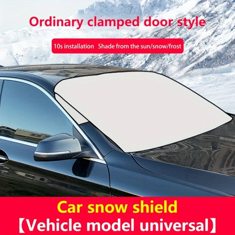 Universal Front Car Snow Frost Cover | Windshield Outdoor Waterproof Winter Automobil alternate view