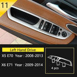 Car Styling For BMW X5 X6 E70 E71 Console Gearshift Frame Decorative Trim Strips Stainle detail view