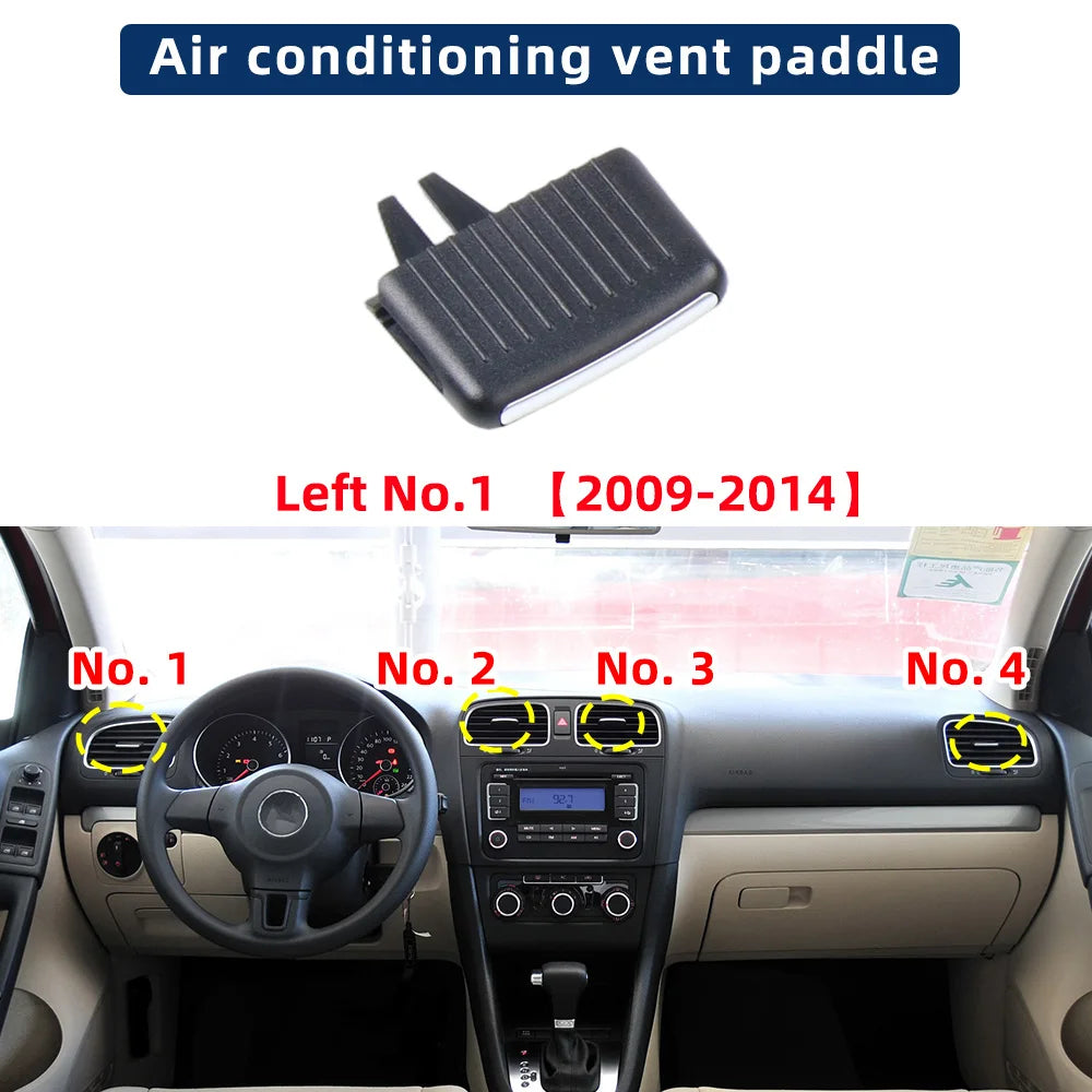LHD RHD Car Front Rear Left Right Mid Air Conditioner AC Vent Grille Outlet Tab Clip Repair Kit for VW Golf 6 MK6 2009-2014