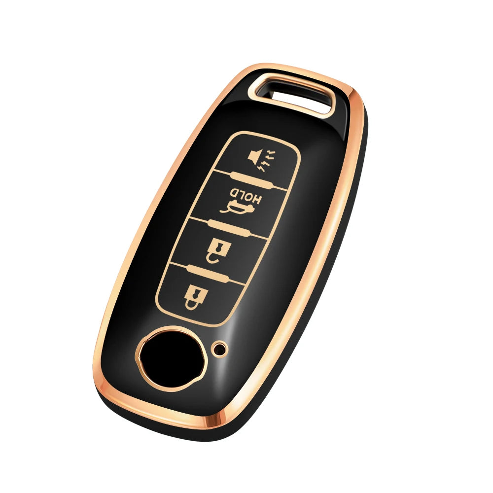 Soft TPU Keyfob Cover Case Keychain for Nissan 2025 2026 Armada PRO 4-X Versa X-Trail T33 Serena Rouge Kicks Pathfinder Ariya