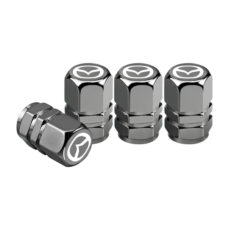 4Pcs Car Wheel Valve Stem Caps | For Mazda 3 CX5 CX30 MX5 CX3 CX9 lifestyle view