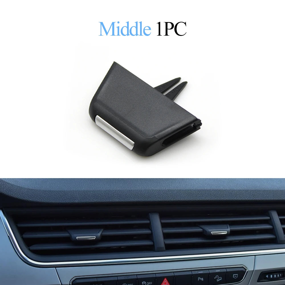 For Audi Q7 Car Dashboard Front Left Right Middle Air Conditioner AC Vent Grille Outlet Slider Tab Clip Repair Kit 2016-2019