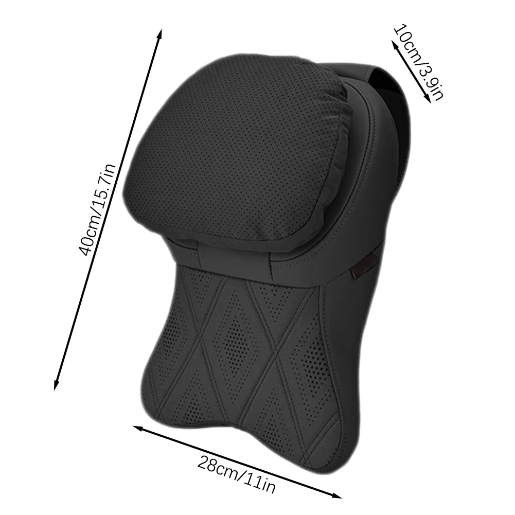 Car Neck Pillow Memorys Foam Protective Lumbar Back Support Breathable Car Headrest additional angle